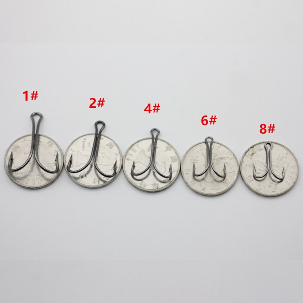 20 Stks/set Duurzaam Gebruik Carbon Steel Vishaken Crank Haak Fly Koppelverkoop Dubbele Haak Voor Lokken Outdoor Vissen Accessoires