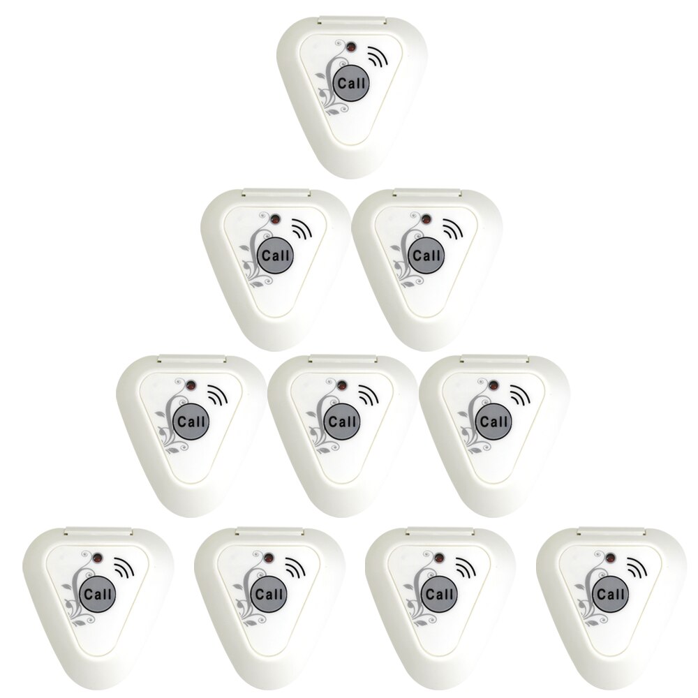 JINGLE BELLS wireless calling system 10 calling buttons transmitters restaurant call bells wireless calling & paging system: white 1 key