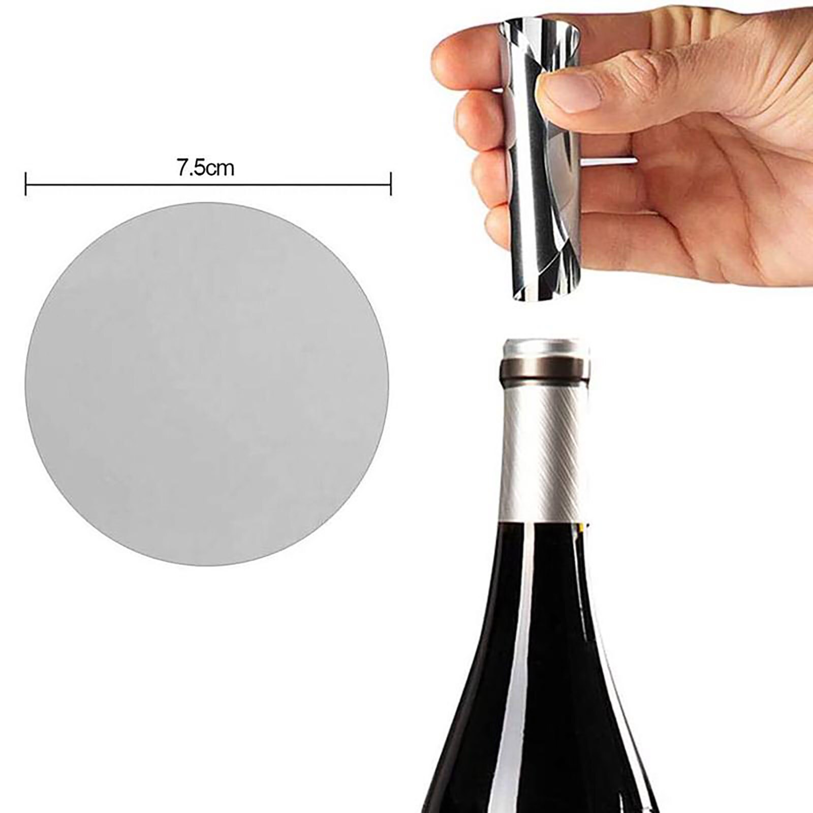 50 PCS Foldable Wine Pourer Aluminum Foil Silver Wine Pourer Stop Pouring Disk Pour Spout Pack Home Kitchen Bar Wine Tools