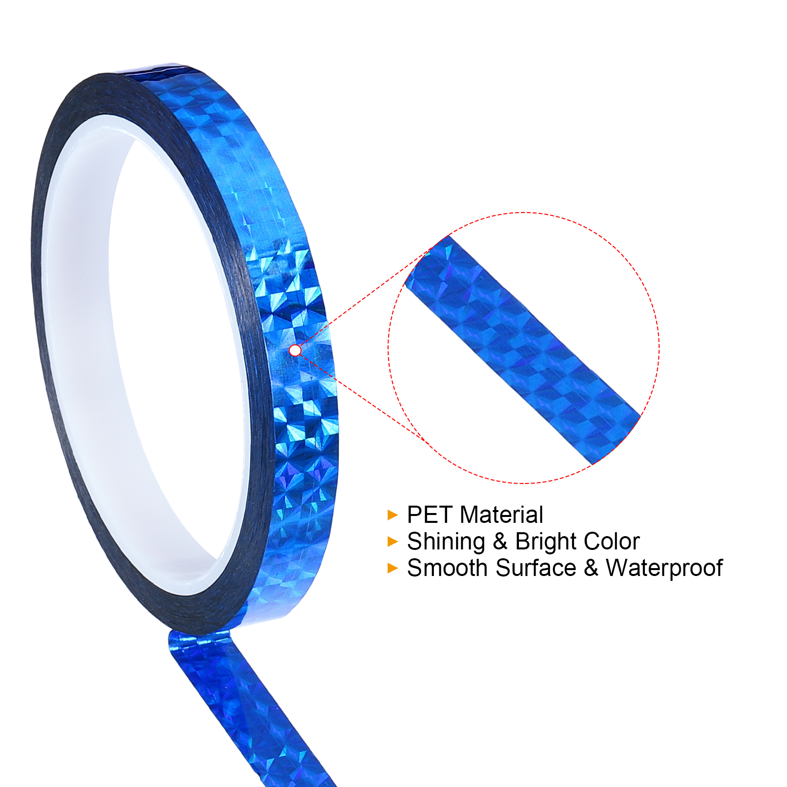 1Pcs 5/8/12mmx50m Prism Tape Holographic Metalized Reflective Adhesive Masking Tape for Detailing Accent Wall Decor Art Craft: M / Red