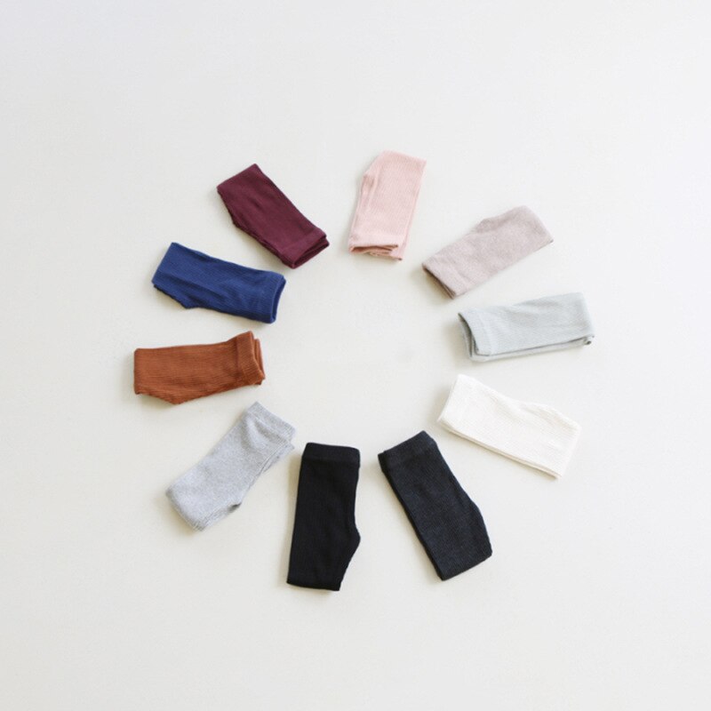 Koreaanse Stijl Peuter Meisjes Leggings Baby Kids Geribbelde Broek Katoenen Baby Kinderen Broek Elastische Taille Zachte Broek
