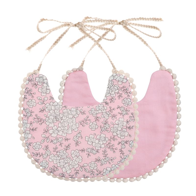 Baby kwastje speeksel handdoek bloemen vintage dubbelzijdig slabbetje jongens meisjes bandana 63he: H356