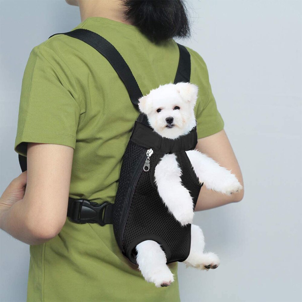 Double Shoulder Dog Carrier Backpack Pet Cat Front Bag Breathable Mesh Outdoor Travel Backpack For Dogs Portable Dog Transporter