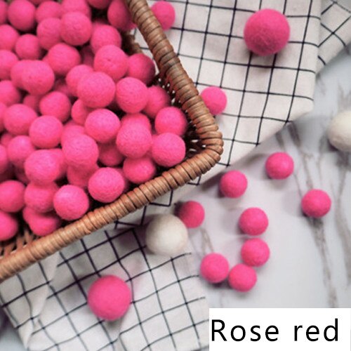 Boules rondes colorées en feutre de laine de 2cm, 10 pièces/lot, boules en peluche pour bricolage, fournitures de décoration de couture à la main: 16