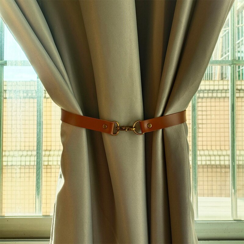 1Pc Lederen Gordijn Tieback Kamer Accessoires Gordijn Houder Clip Katoen Touw Gesp Gordijnen Holdback Home Decor