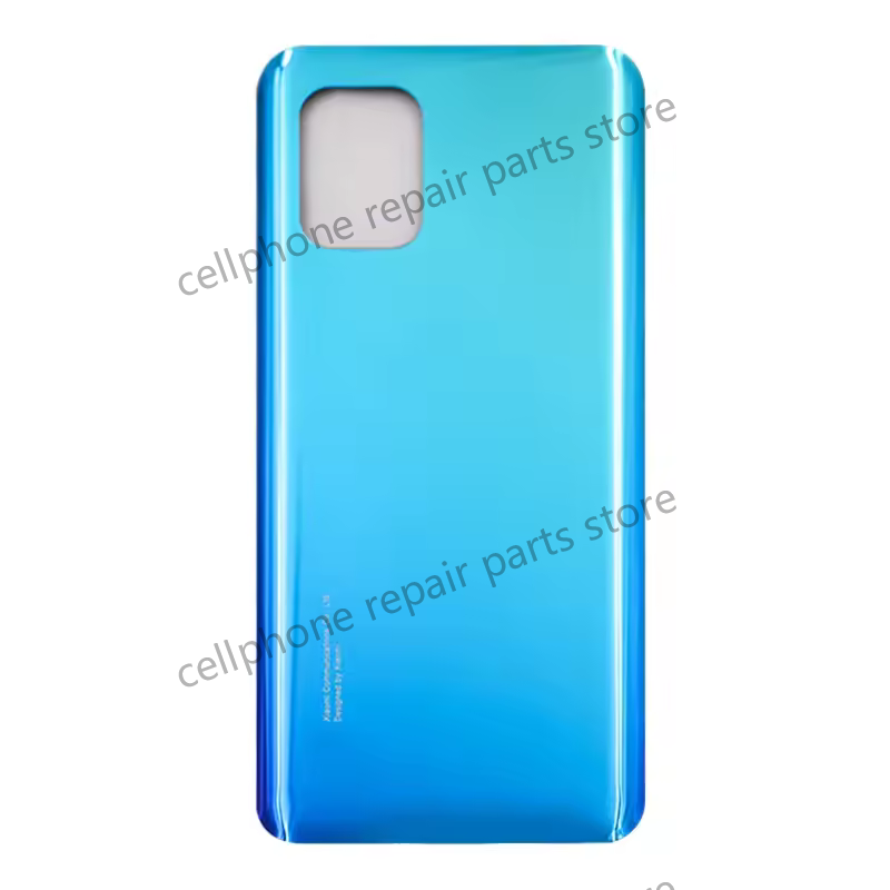 Til xiaomi  mi 10 lite  mi10 lite 5g batteribagdæksel 3d glaspanel bagdør glaskabinet med klæbende udskiftning: Rød