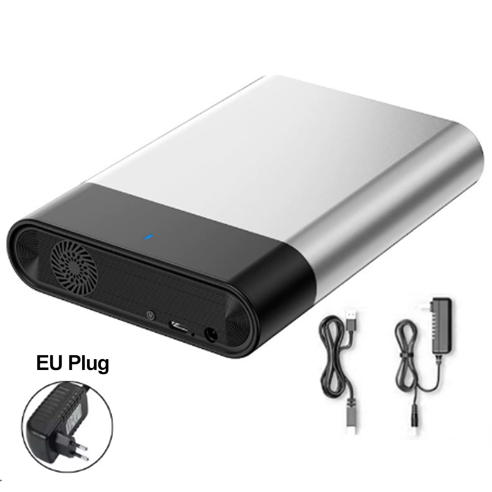 USB 3.1 HDD/SSD Enclosure 2.5/3.5'' Aluminum Alloy External Hard Drive Case SATA TO Type C 12TB High Speed Adapter for Laptop PC: WHITE