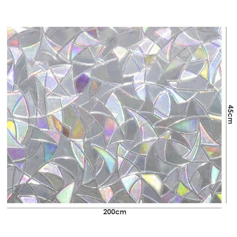 3D Window Stickers Static Electricity Glass Film Glue-free Technology Repeat Tearing No Trace Privacy Adhesive for Home Decor: B