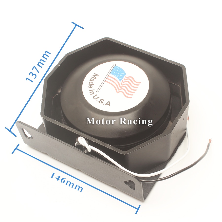 Mégaphone De Klaxon De Voiture 12V 100W 125DBSirène D'incendie D'alarme