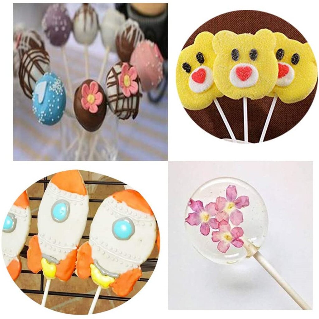 100PC 15cm Disposal Lollipop Sticks for Candy Pops DIY Chocolate Candy Bar Paper Sucker Tubes Sticks Baking Cake tool D06