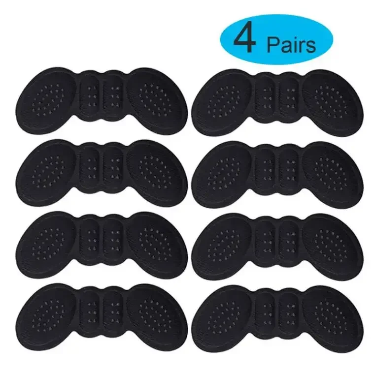 1/4 pares de almohadillas de inserciones de tacón alto, plantillas adhesivas antidesgaste de tamaño ajustable, pegatina protectora, alivio del dolor, cojín para zapatos para el cuidado de los pies: Gris