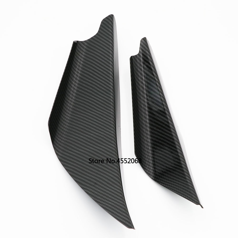4pcs/set Carbon Look Car Body Spoiler Canards Valence Chin Front Bumper Lip Diffuser Splitter Fins
