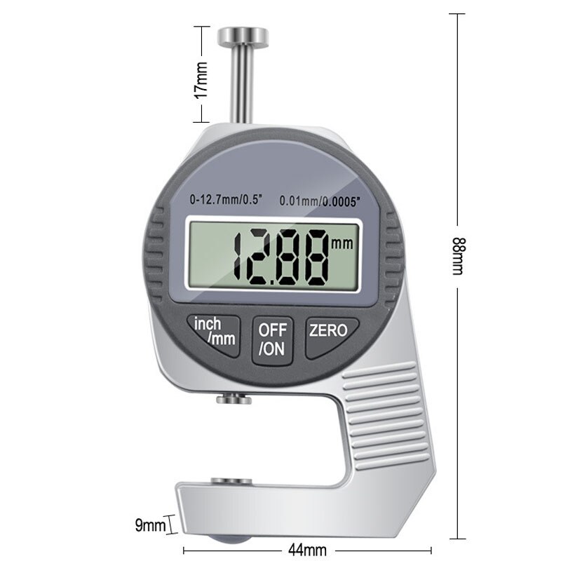 Elektronische Diktemeter 12.7Mm Digitale Micrometer Dikte Meter Micrometro Dikte Tester 0.01Mm Meetinstrument: Default Title
