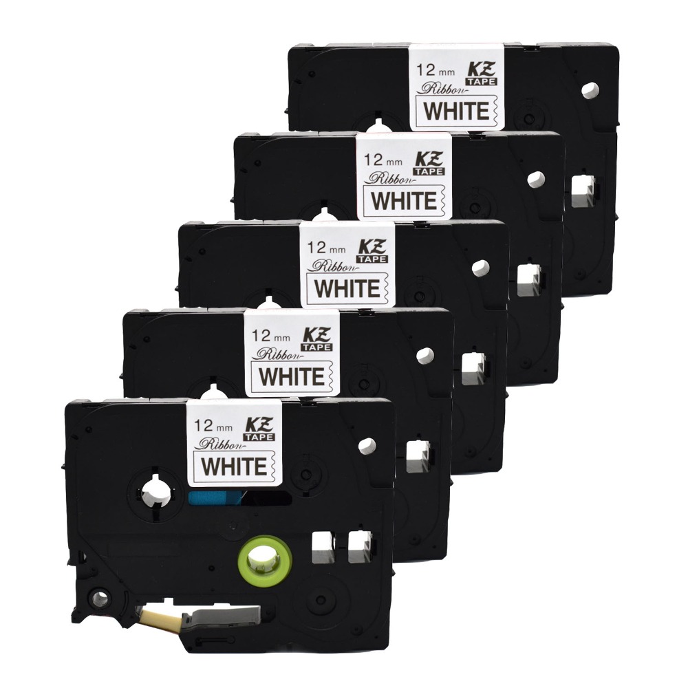 Satin Ribbon 12mm*4m Black on White tze label tape TZe-R231 TZ-R231 for wedding Christmas Party for Brother P Touch printer