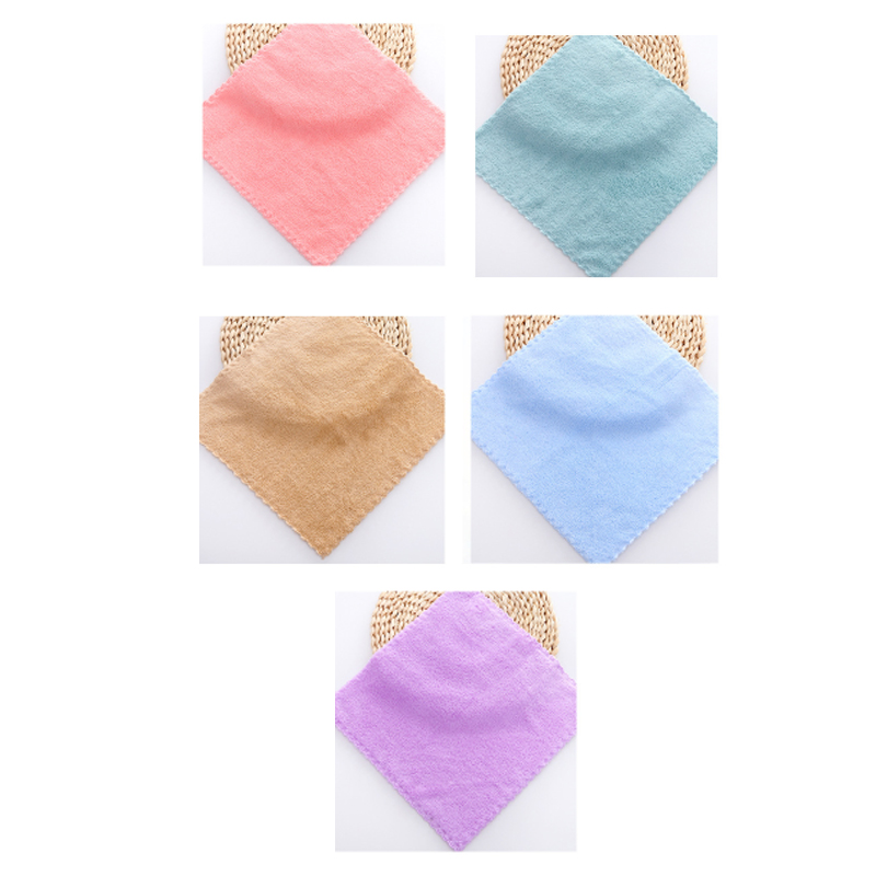 Baby 25x25cm Superfine Fiber Child Towel Super Soft Coral Fleece Towels Hand Towel Home Cleaning Face For Muslin