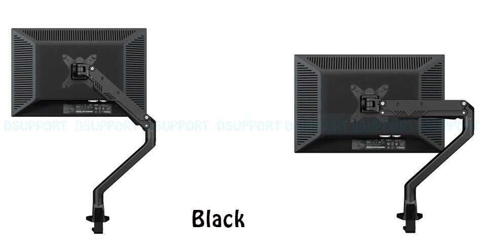 Aluminum 360 Gradi Olio Gas Primavera 17 "-30" Monitor Braccio del Monitor Facile e Rapida Installazione Del Supporto Del Supporto carico 2-9kgs: Black