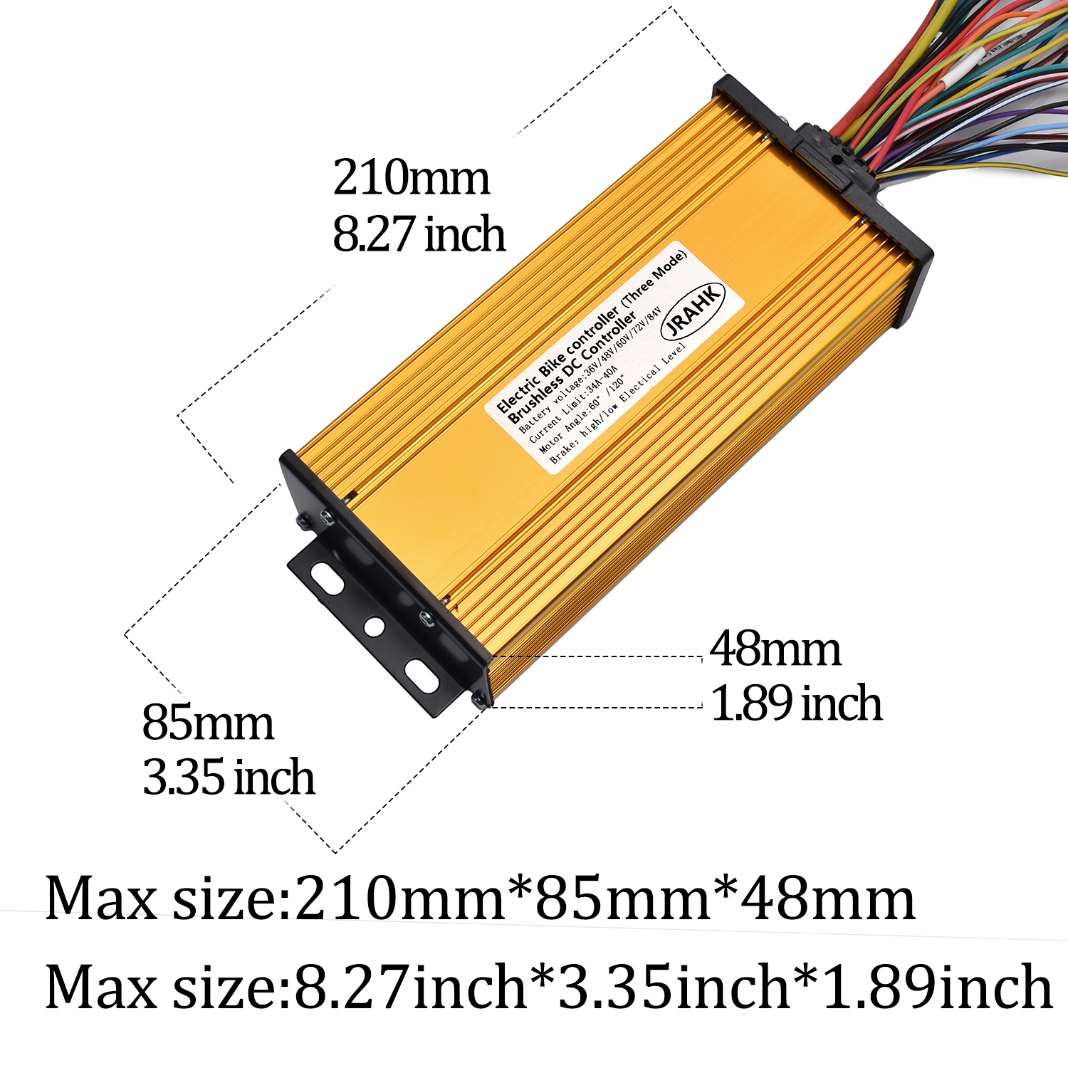 JRAHK Electric Bicycle 60V 2000W Controller 48V 1000W Sine Controller 48V 1500W 60V 1500W Controller 72V BLDC Controller For