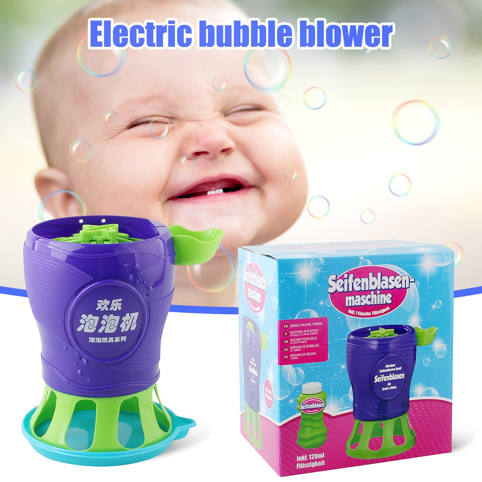 50Ml Bubble Machine Automatische Usb Oplaadbare Bubble Blower Lichtgewicht Draagbare Kinderen Bubble Maker Speelgoed Voor Outdoor