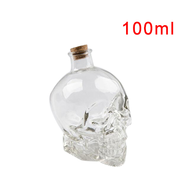 Crystal Glass Skull Head Shot Transparent Champagne Cocktails Beer Coffee Wine Bottle Cups Set Drinking Containers Tequila Cup: Bottle-120ml