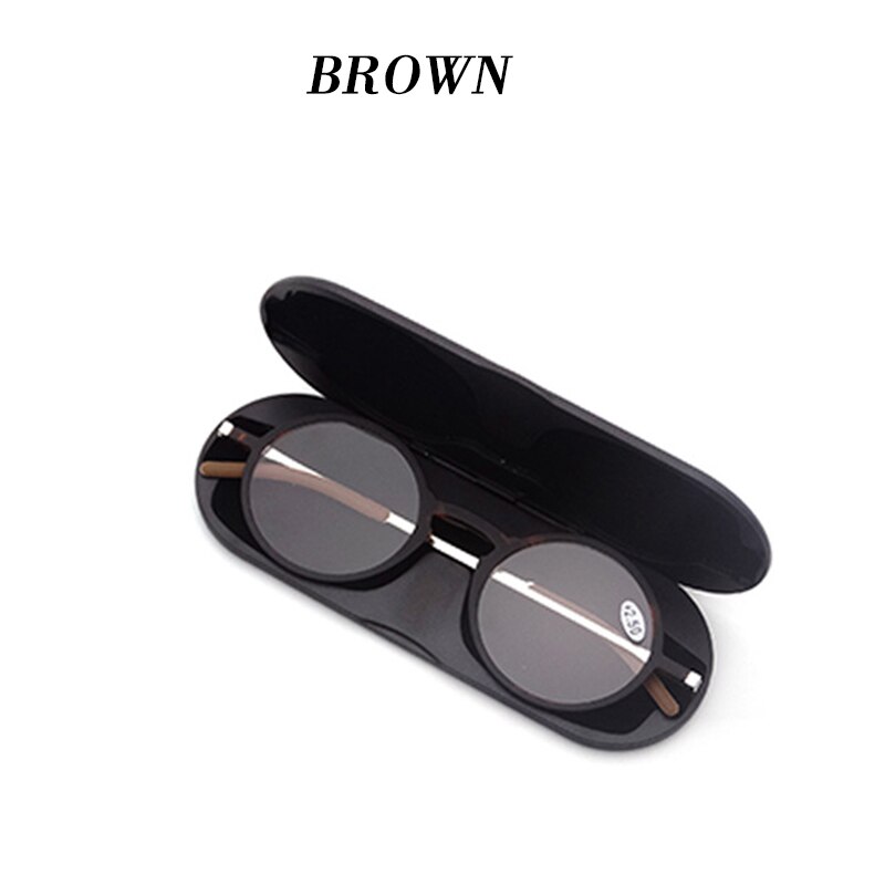 Mei Bloem Frame Vrouwelijke Bril Anti-blauw Licht mannen Leesbril Met Case Brillen Frame vrouwen óculos de grau +4: Dark Brown / +350