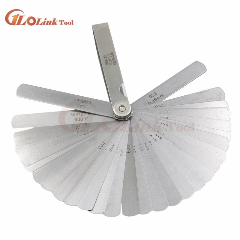 32 Blades Metric Thickness Gage Set Tappet Valve Feeler Gauge Gauges/METRIC Measuring Tool