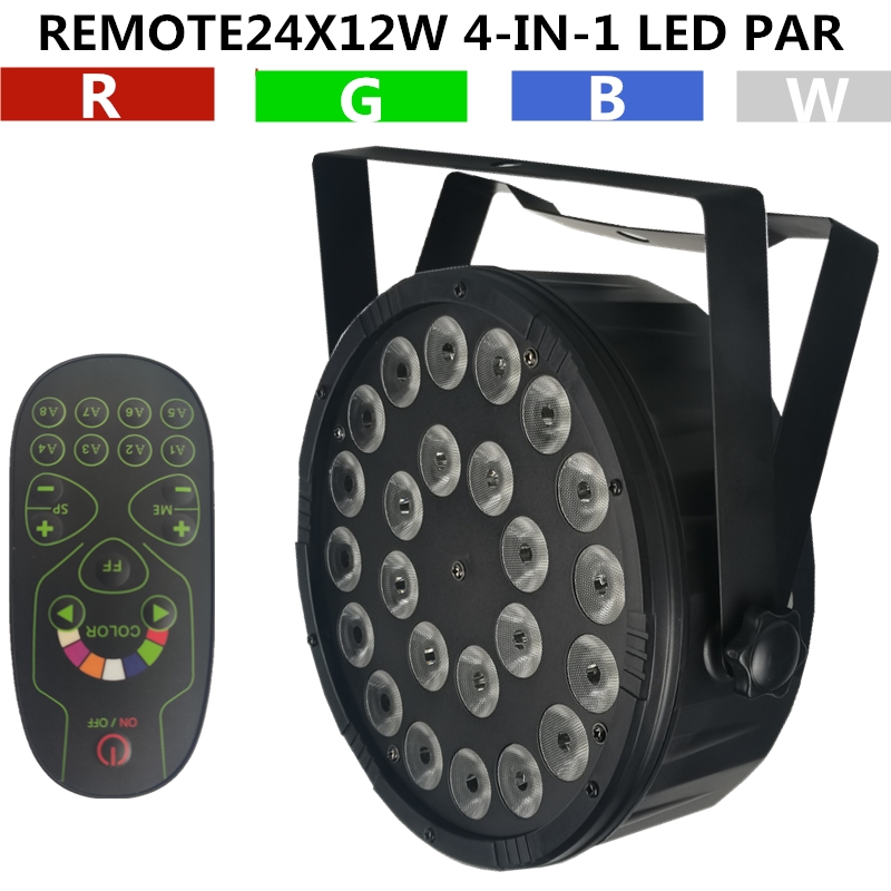 Remoter Par 24X12W Rgbw Led Par Licht/Disco Licht Dmx 4/8CH Led Wash Light Stage Professionele