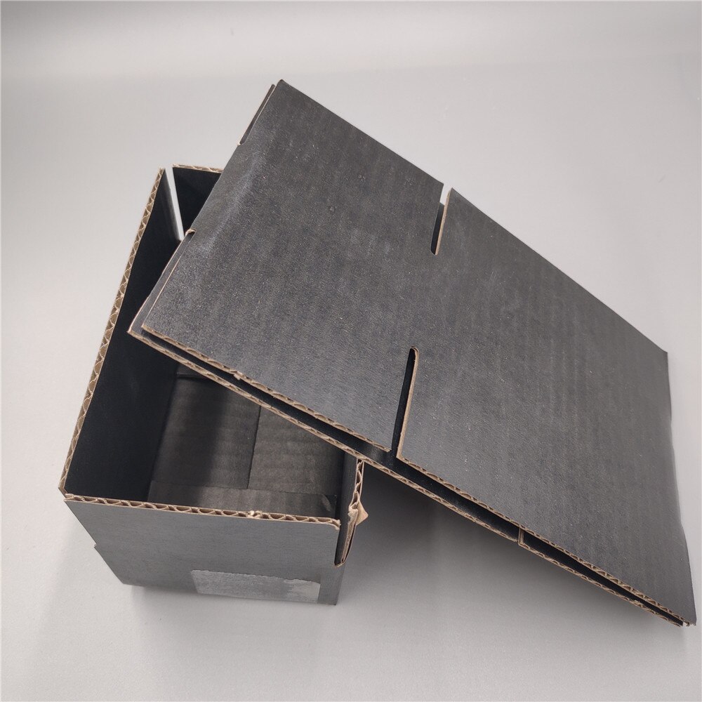 10pcs black Paper Corrugated Cardboard Box Packaging Carton Box