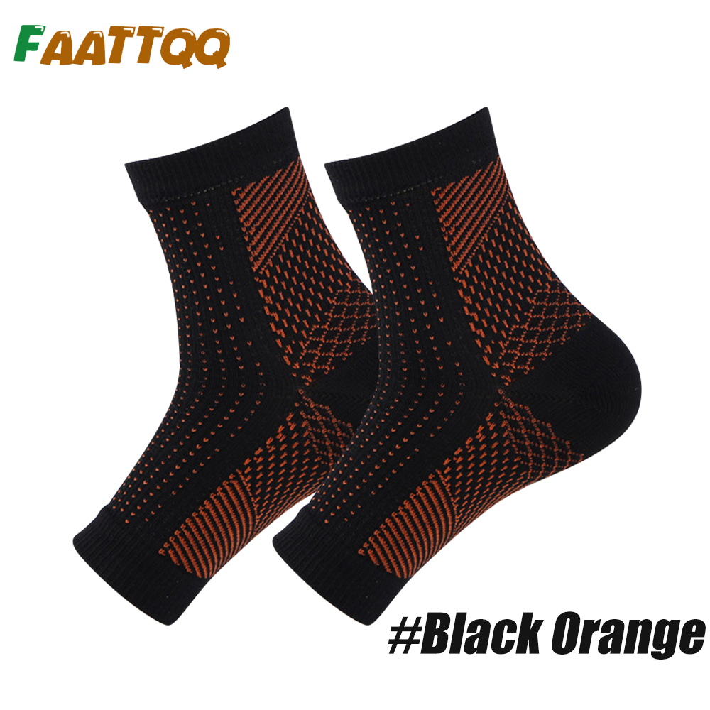 Neuropathy Socks for Men Women, Soothe Compression Socks for Neuropathy Pain, Ankle Brace Plantar Fasciitis Swelling Relief: L/XL / Orange