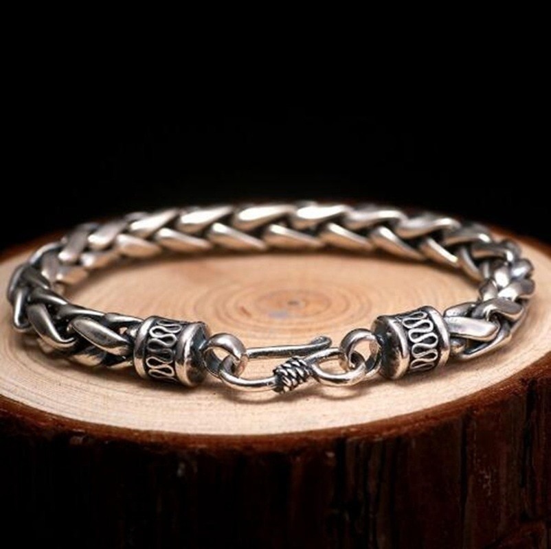 Mannen Rvs Vintage Biker Mannen Ketting Armbanden Sieraden Maat: 22Cm