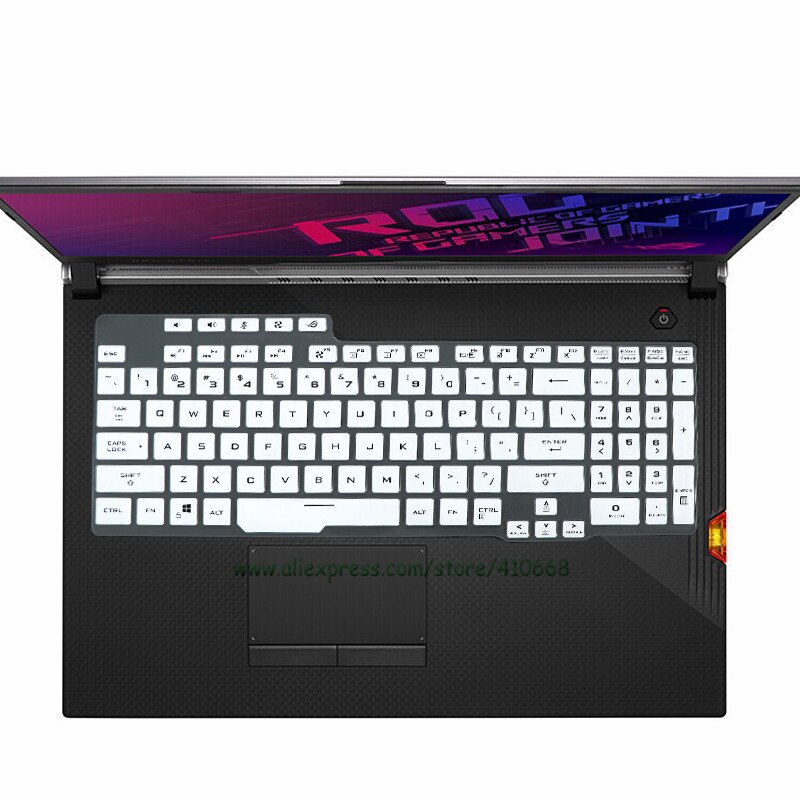 For ASUS ROG Strix G G731GV G731GW G731GT G731GU G 731 GW GT GU 17.3 inch Gaming Laptop Keyboard Cover Skin Protector guard: White