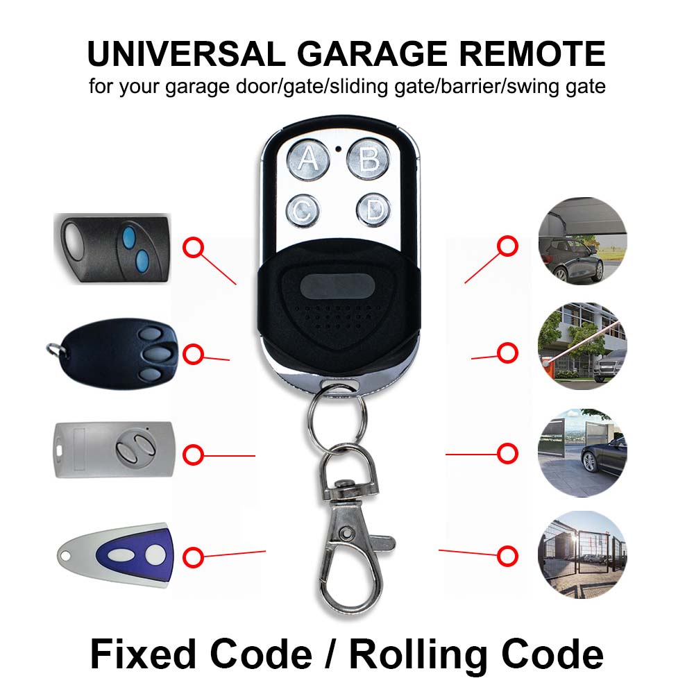 Garage Door Remote Control Universal Duplicator Multi-Frequency 433mhz 868mhz 280-868 Fixed& Rolling Code Gate Controller