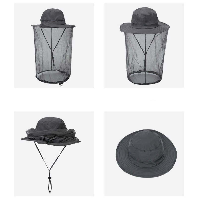 Gorro antimosquitos para exteriores, Protector facial de malla para viajes, Camping, cuidado de la salud
