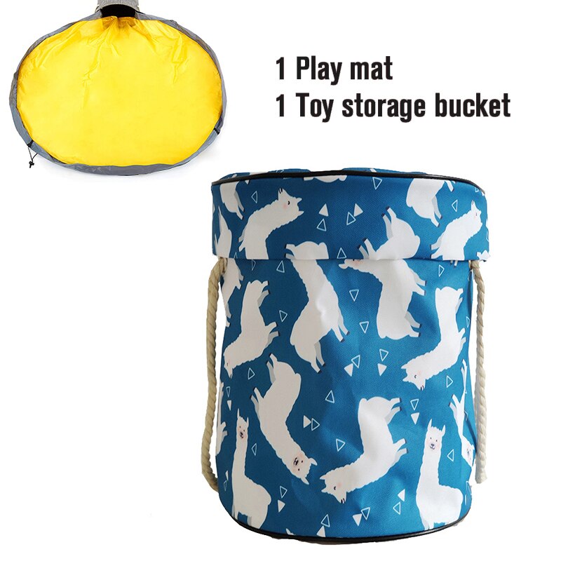 Tapis jouet sac de rangement blocs jouets sacs tapis de jeu sac jouets Slideaway nettoyage et stockage conteneur organisateur multifonctionnel 1.5m: A11