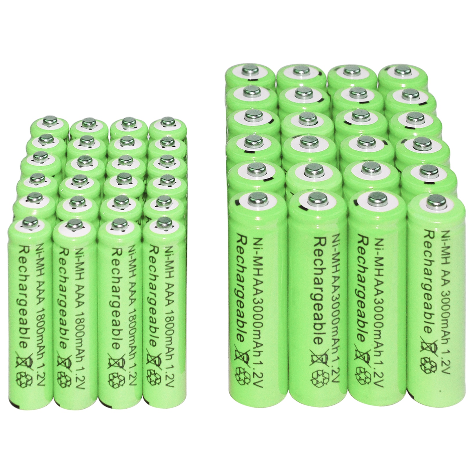 Original 1,2 V 3000mAh AA batterie 1800mAh AAA 1,2 V Ni-Mh akku Spielzeug fernbedienung Wiederaufladbare batterien