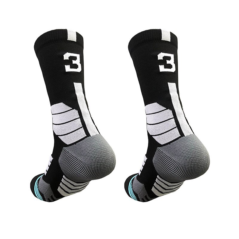 Elite Basketball Socken Männer Compression Radfahren Socken Mit Anzahl Männer Handtuch Bottom Außen Sport männer socken