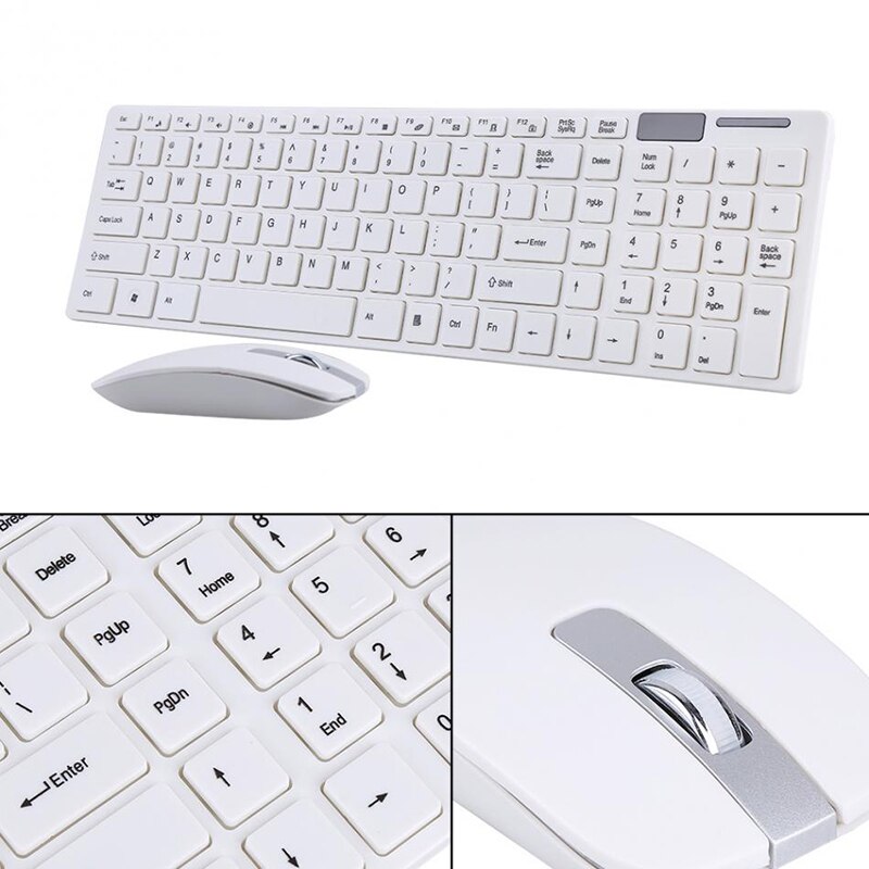 2.4G Slim Optical Wireless Keyboard and Ultra-Thin Mouse Mice USB Receiver Combo Kit for MAC PC Computer teclados tablet