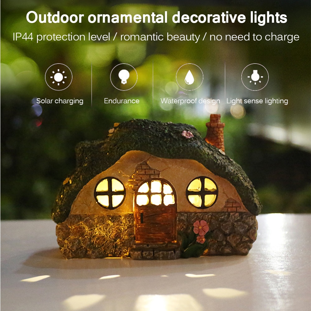 Fairy Huis Solar Lamp Outdoor Waterdichte Tuin Gazon Lamp Led Light Outdoor Solar Licht Voor Tuin Decoratieve