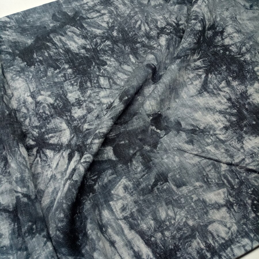 cotton linen tie dye tissue coat fabric women coat dress material: 4 / 50cm X 70cm