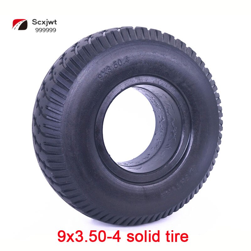 9 Inch Electric Car Tire 9x3.50-4 Electric Car Tire Mini Tricycle Thickened Inner and Outer Tire Explosion Proof Solid Tire: Solid tire