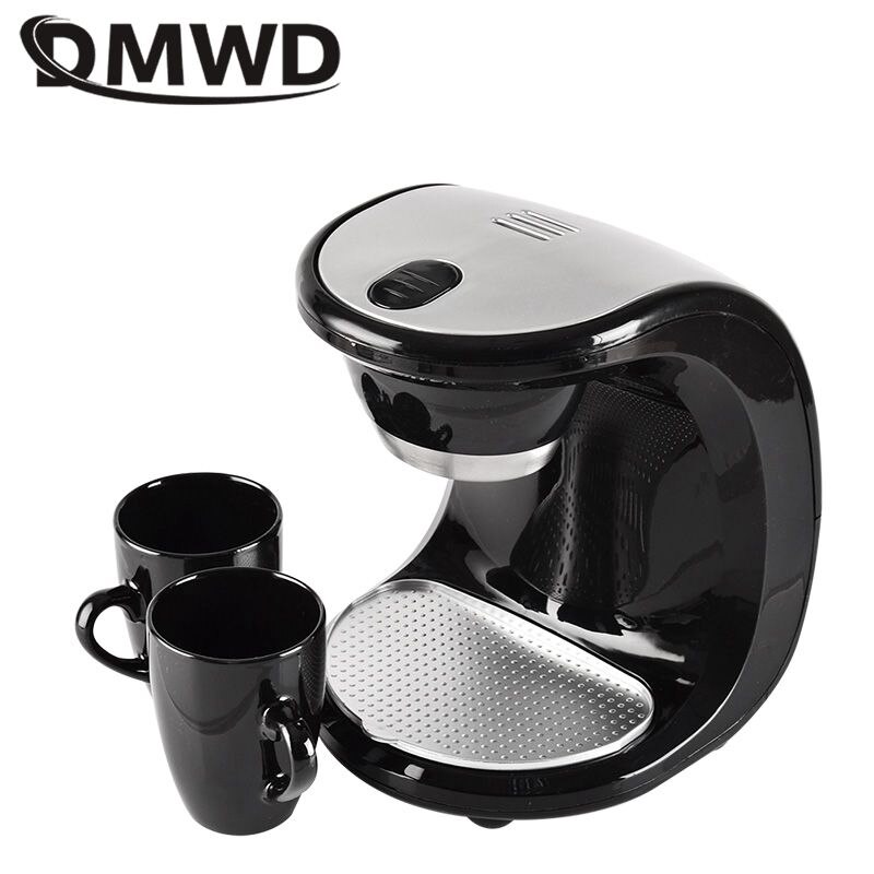 DMWD 2 Cups American Coffee Machine Household Drip Coffee Maker Automatic Espresso Coffee Machine Tea Brewer Filter brew EU US