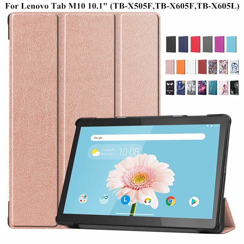 Sprawa dla Lenovo Tab M10 TB-X505F TB-X505X TB-X505L TB-X605F TB-X605L 10.1 cal składany stojak pokrywa dla Funda Lenovo Tab M10 przypadku