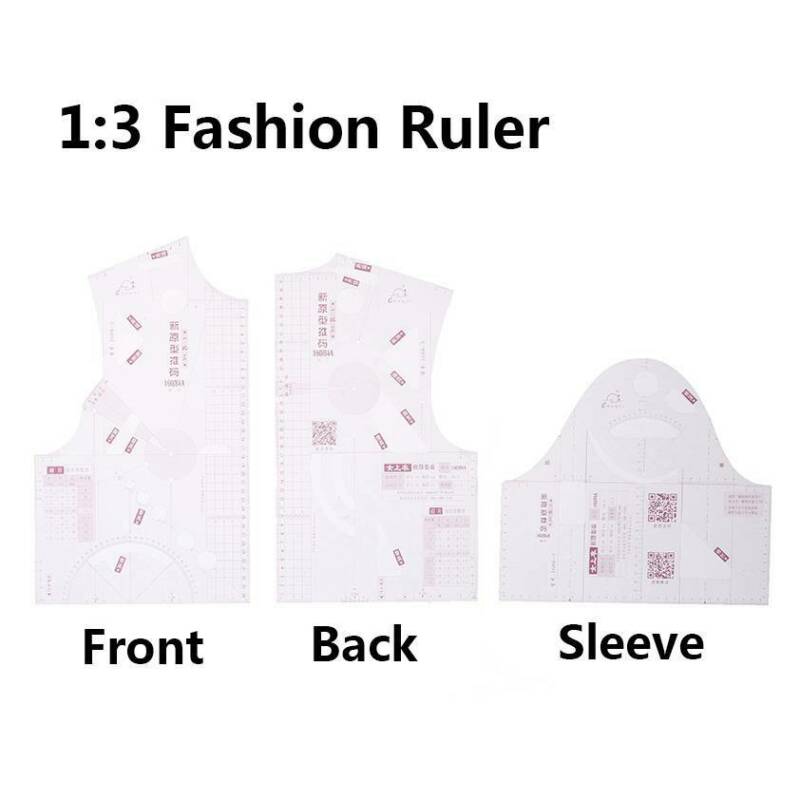 1:3 Women Cloth Ruler Drafting Template Garment Craft Prototype Ruler