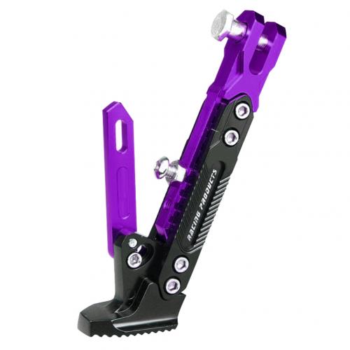 Pata de cabra ajustable para motocicleta eléctrica, soporte lateral para estacionamiento, 1 Uds.: Morado