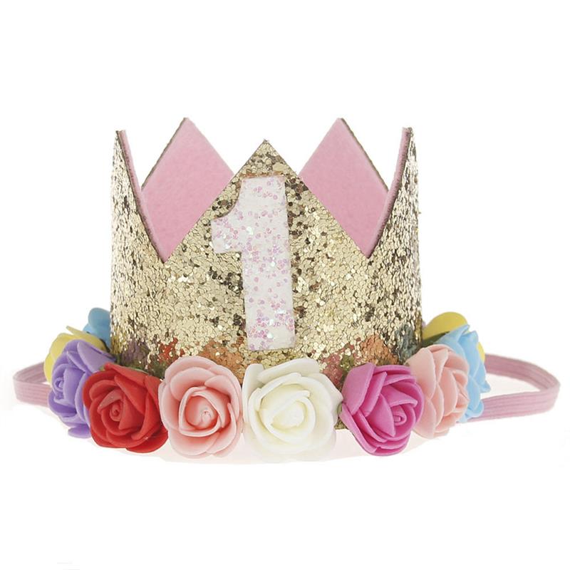 Happy Birthday Party Hats Decor Cap Birthday Hat Princess Crown 1st 2nd 3rd Year For Pets Dogs Cats Hairband
