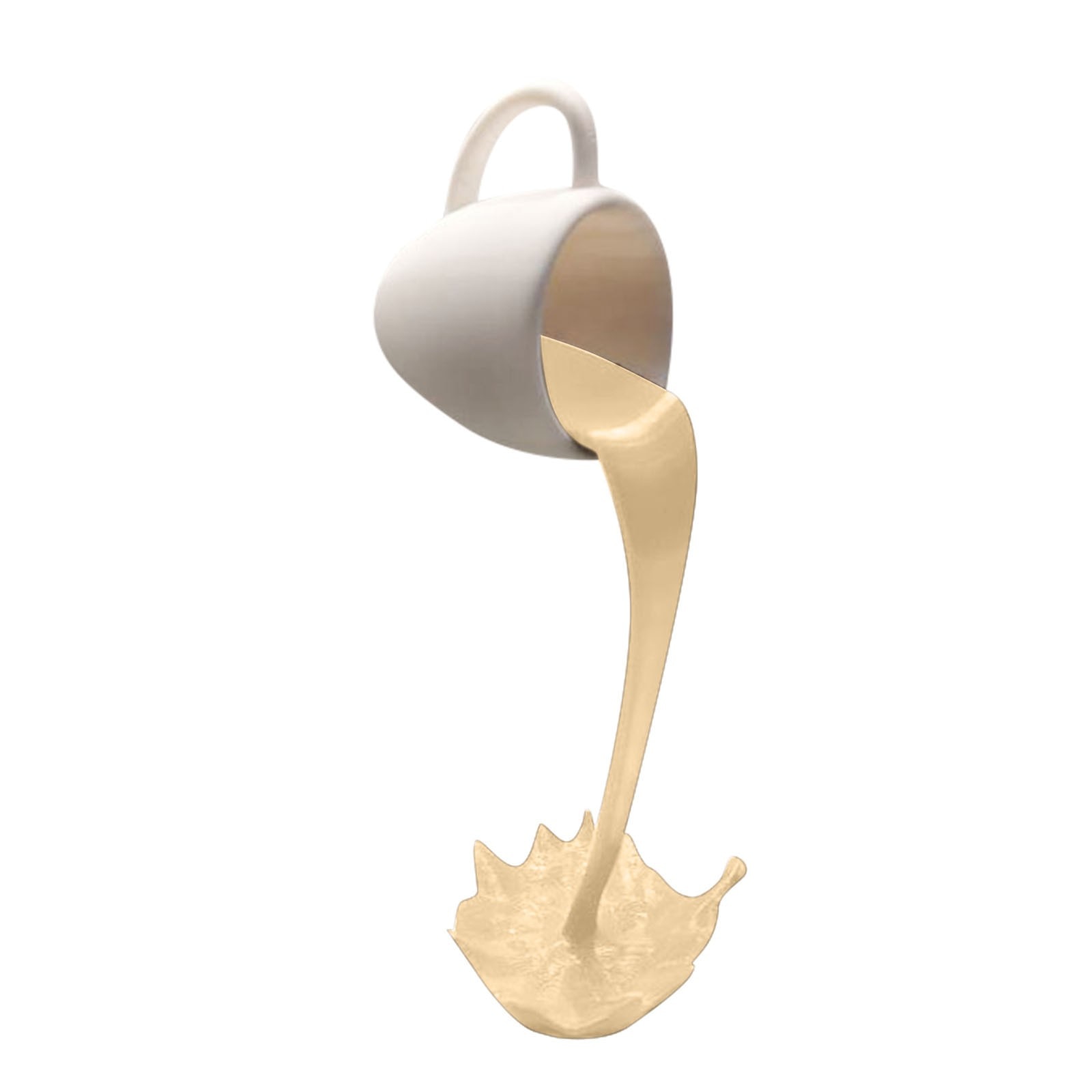 Floating Spilling Coffee Cup Sculpture Kitchen Decoration Spilling Magic Pouring Splash Coffee Mug Home Decoration