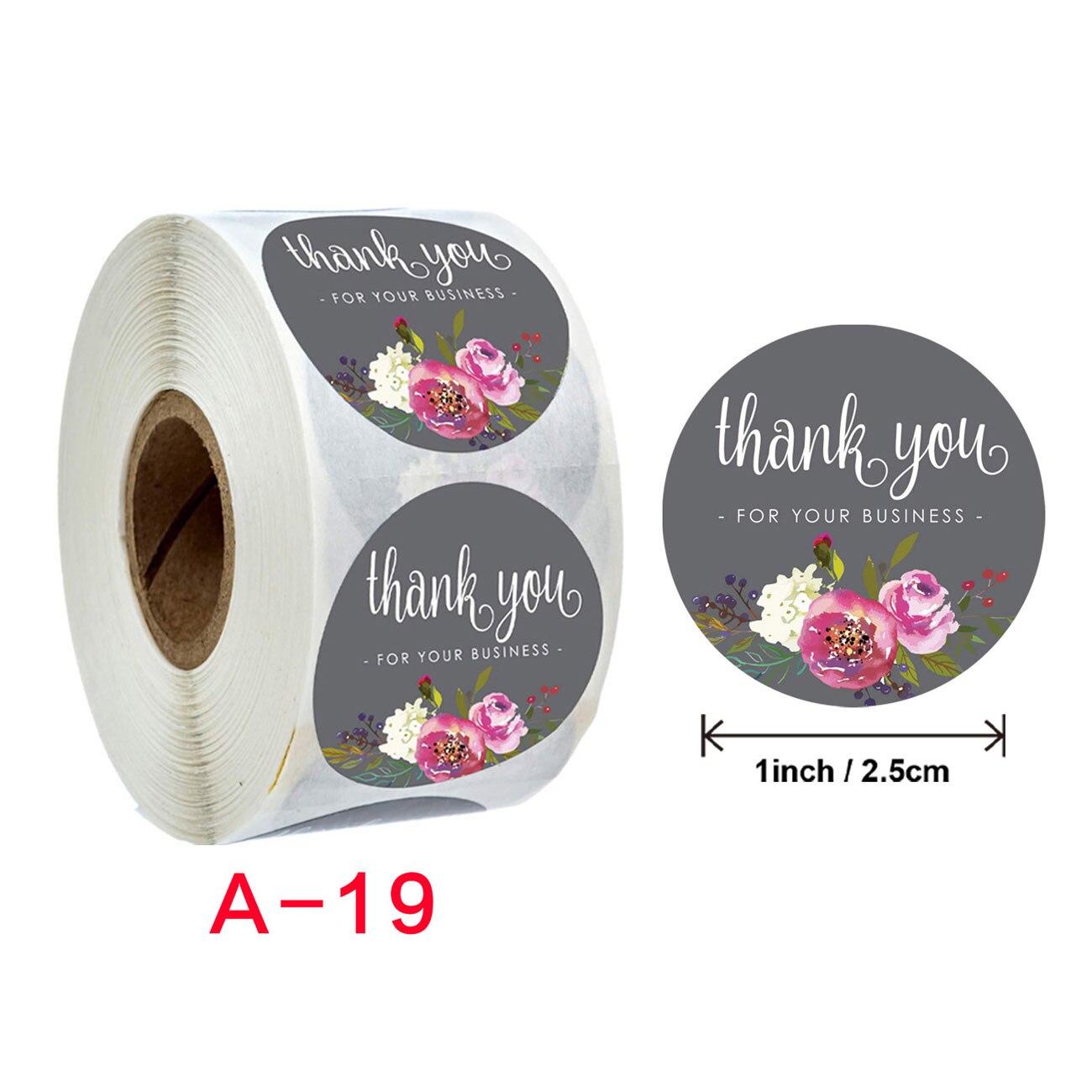 500pcs Roll Seal Label Handmade Custom Sticker Cut And Paste Flower Handmade Crafts Decoration Thank You Seal Sticker: A-19