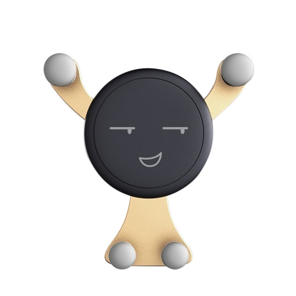 Zwaartekracht auto telefoonhouder universele 4.0-6.0 inch mobiele telefoon auto ventilatierooster houder 360 graden rotatie ondersteuning gps houder in de auto: Goud