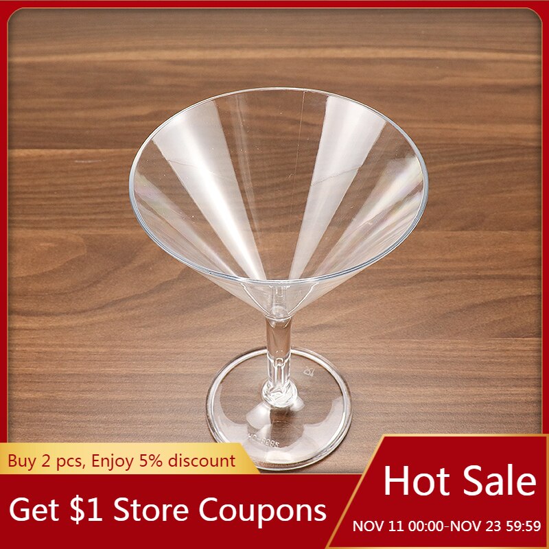 Acryl Kegel-Geformte Wein Glas kunststoff transparent cocktail glas -proof wein glas set PC kunststoff wein glas