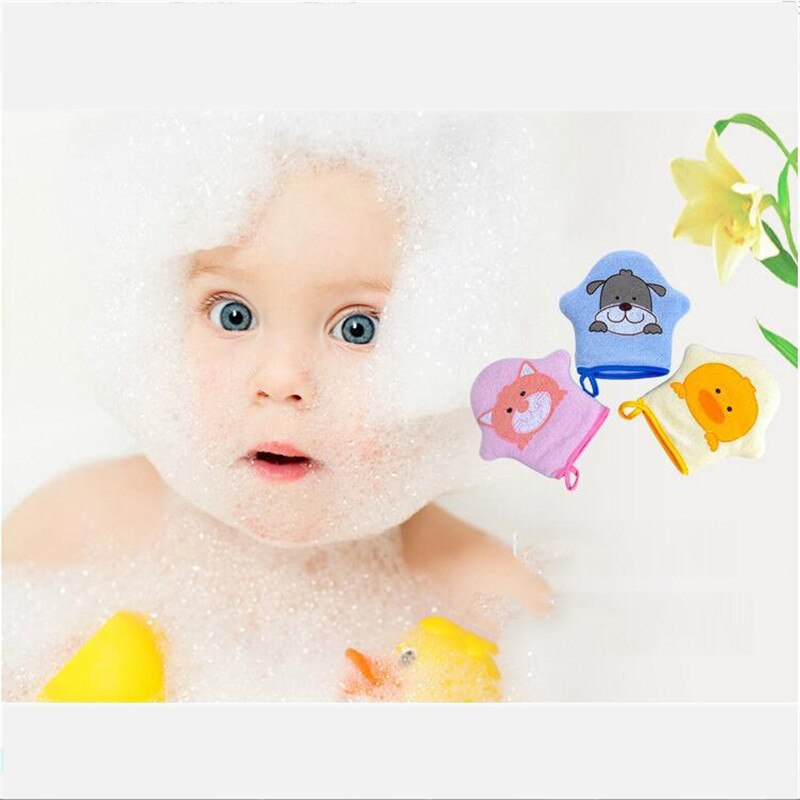 Baby Bath Sponge Cartoon Super Soft Cotton Brush Rubbing Towel Ball Bath Gloves Baby Bath Brushes