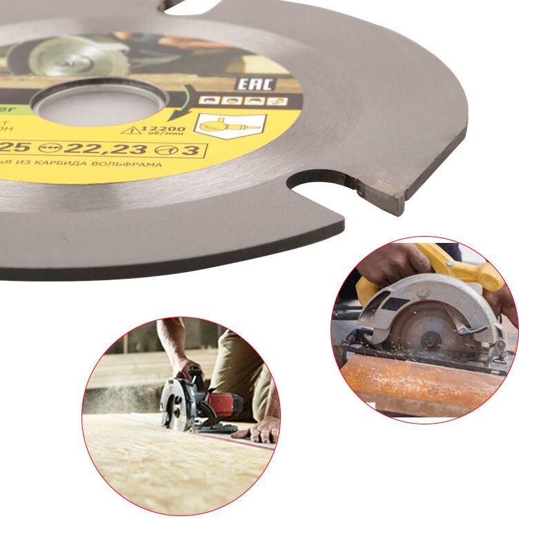 Hoja de sierra Circular de 125mm y 6T, amoladora multiherramienta, disco de sierra, disco de corte de madera de carburo, cuchillas de tallado para amoladoras angulares